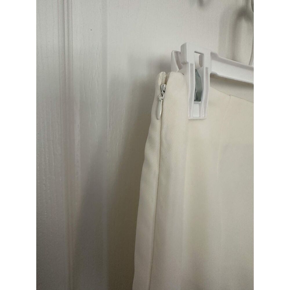 Sincerely Jules Off-White/Cream Wide Leg Trousers w/ Side Zip Size M Career Wear - Picture 5 of 8